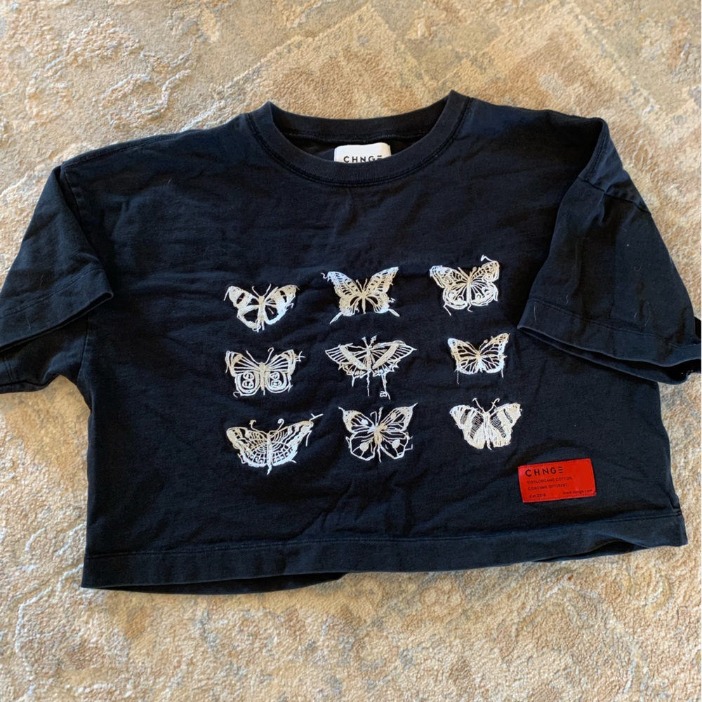 ‼️SOLD‼️ CHNGE Butterfly Crop T-Shirt